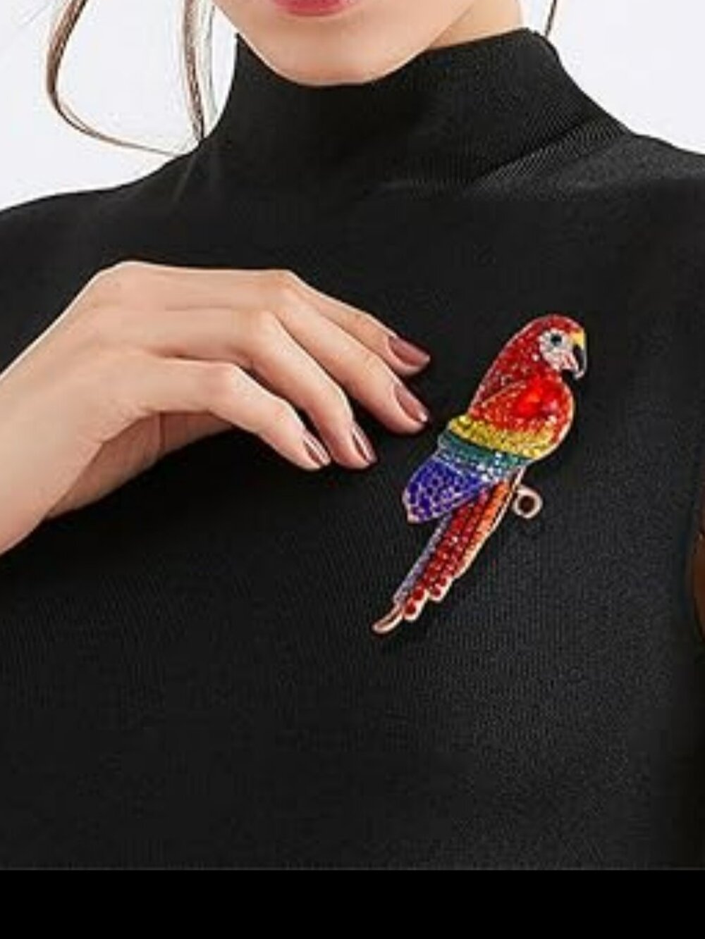 New Colorful Parrot Brooch‎ Pin Exaggerated Animal Standout Jewelry Elegant